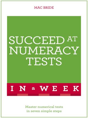 cover image of Succeed At Numeracy Tests In A Week
